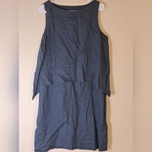 J. Jill Pure Linen blue dress size medium